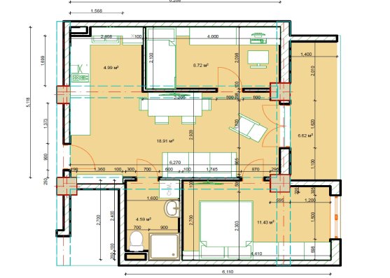 Urgently For sale 3-room apartment in Didi digomi, in Tbilis